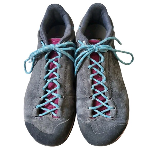 La Sportiva TX2 EVO Women 7 US Grey Leather Low Hiking Shoes Vibram Soles FLAWS - Picture 4 of 14